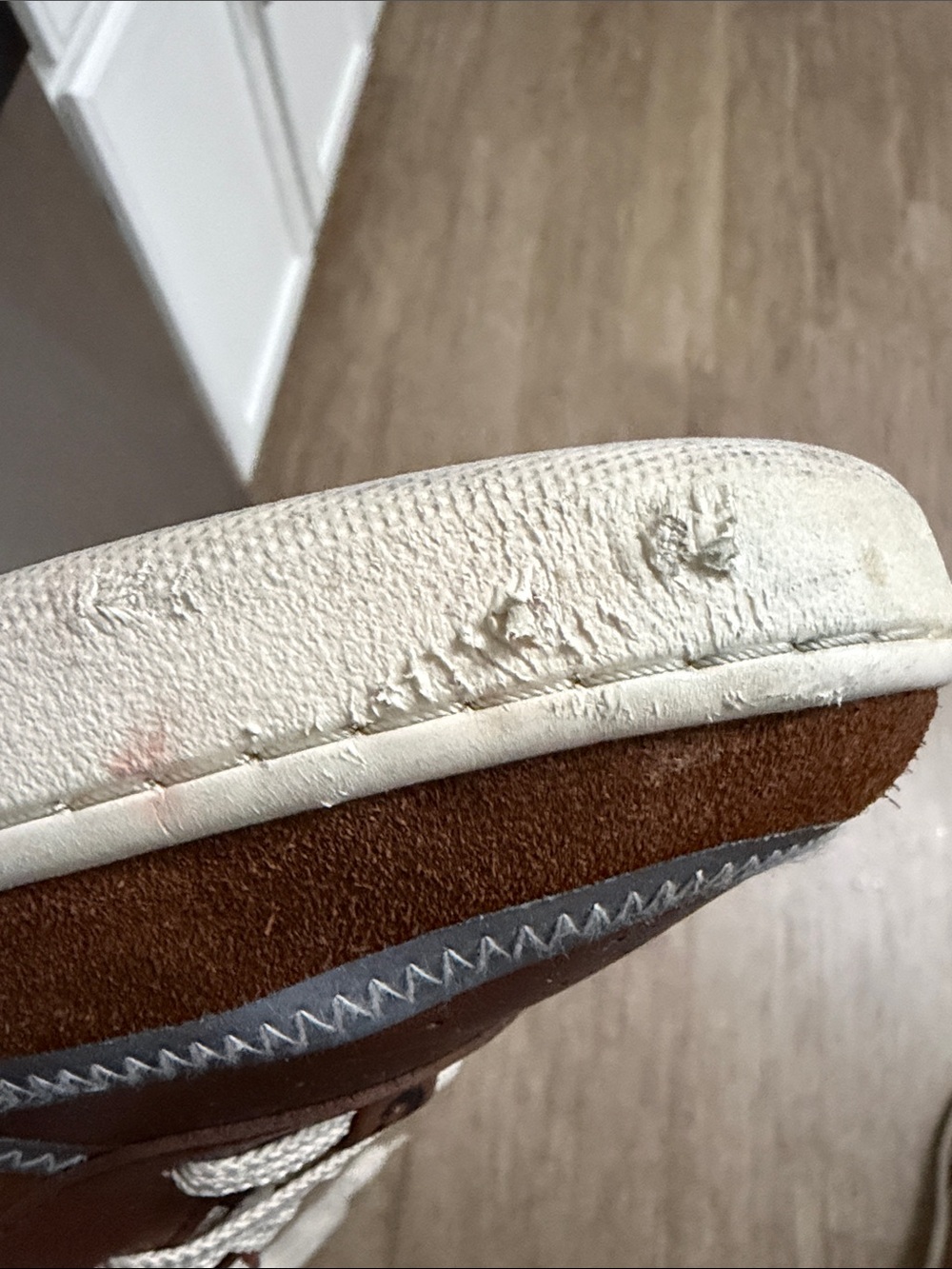 Coach Saddle Brown and Cream Leather Sneakers - Picture 2 of 2